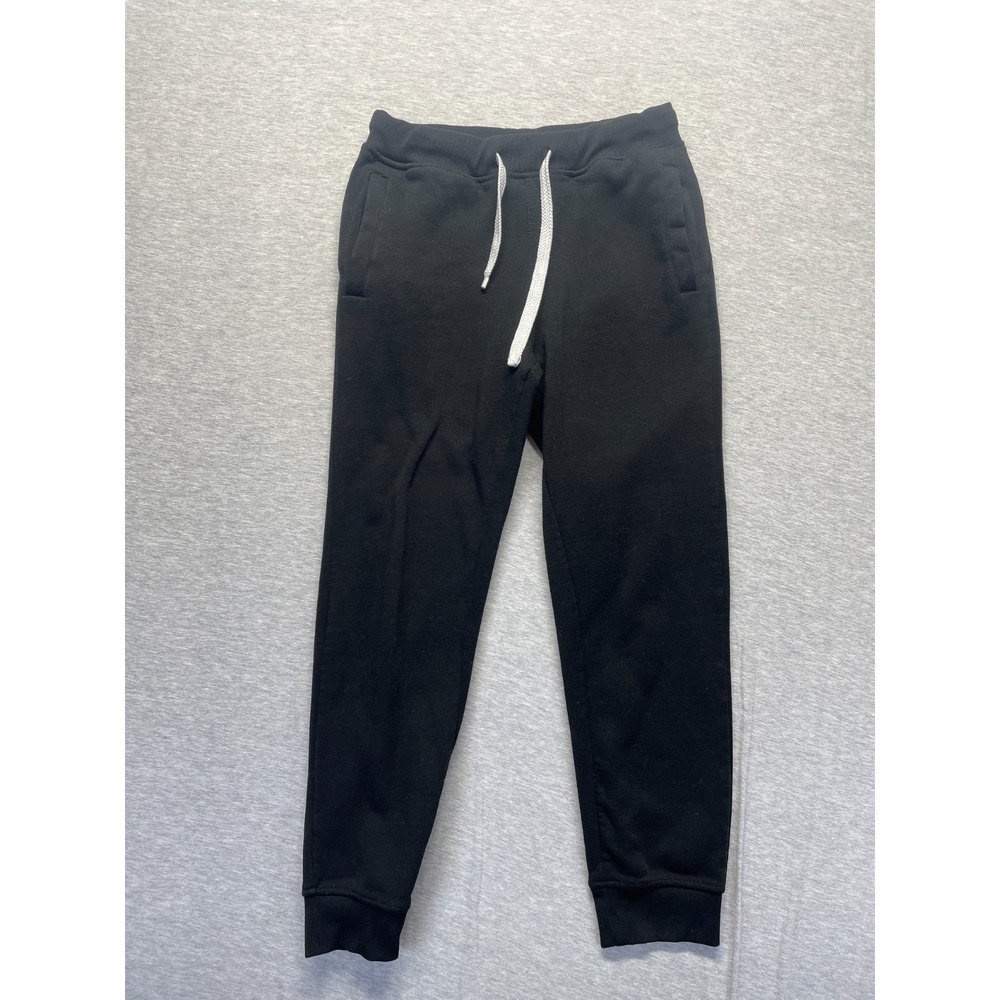 SP Active Joggers Sweatpants Men Small Black Fleece Lined Tapered Leg Drawstring